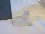 Lalique Crystal Reclining Heggie Cat - $180 obo